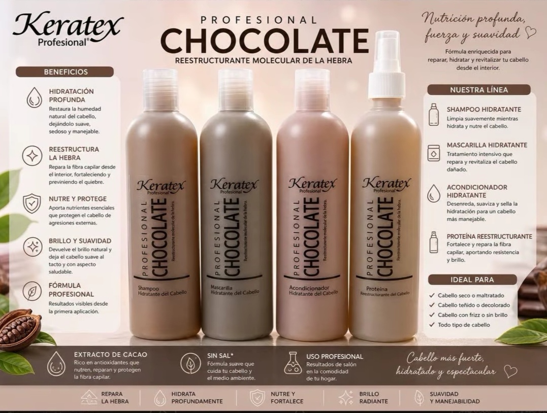 Imagen de Kit de mantenimiento keratex chocolate